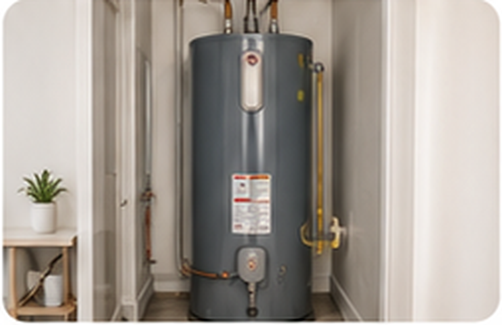 Residential hot water heater installation
